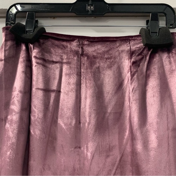 Vince Panne Velvet Purple Midi Skirt Size 4 - Picture 9 of 10